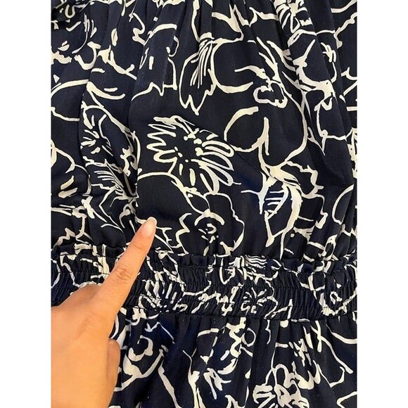 MISA Los Angeles Darla Off-the-Shoulder Navy Blue Dress size Small - Picture 5 of 10